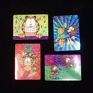 Garfield Glitter Stickers 4 Ct - New